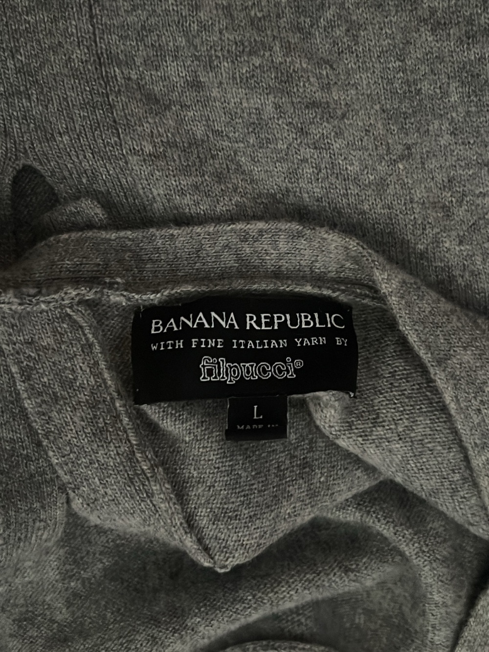 Banana Republic Gray Crewneck Sweater - Filpucci Italian Yarn